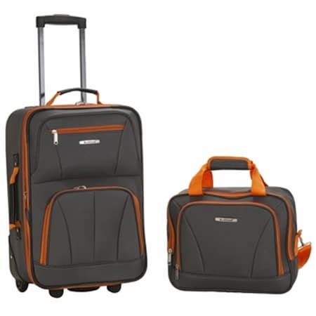 Rockland 2 PC LUGGAGE SET - CHARCOAL F102-CHARCOAL